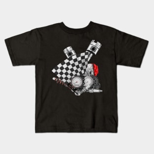 Engine Finish Line Kids T-Shirt